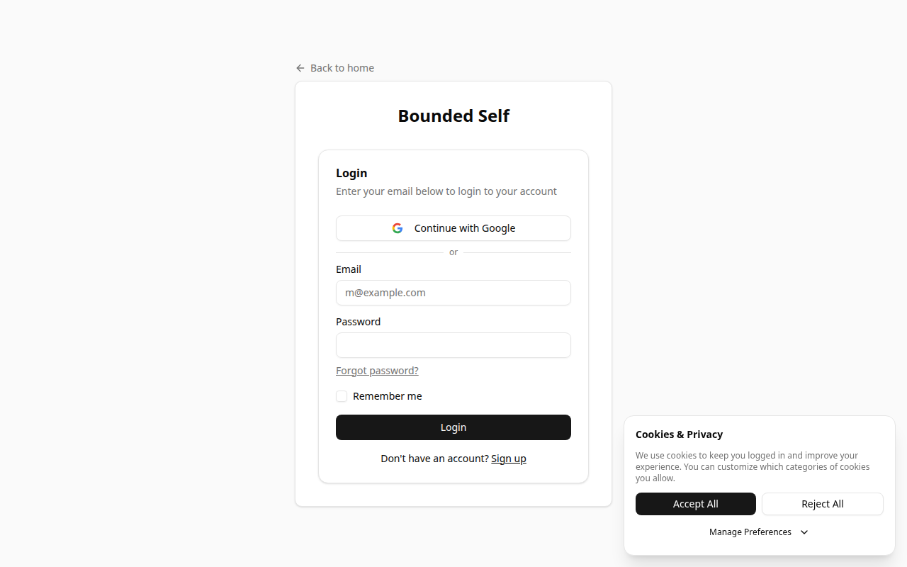 Experiments page showing active and completed experiments